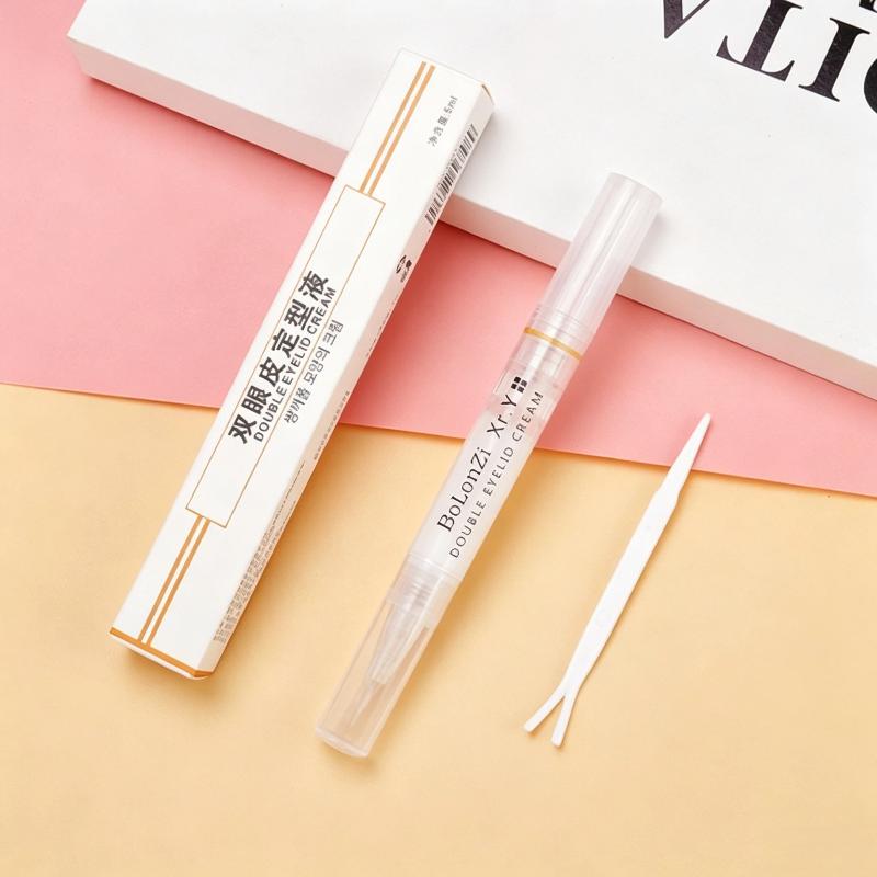 Double Eyelid Shaping Cream Pen Smudge-proof Long Hold Natural Invisible Eyelid Lift Portable for Travel Makeup