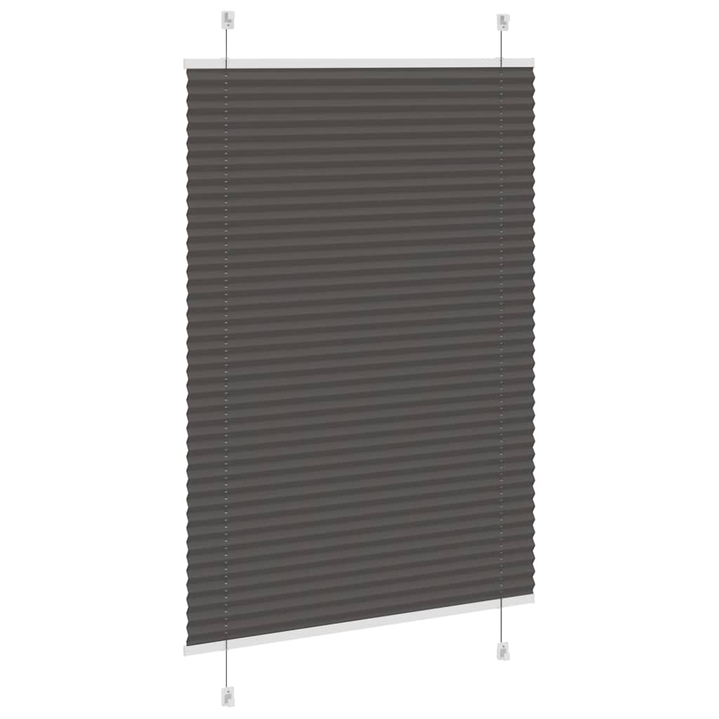 Black Pleated Blind 85X150 Cm Fabric Width 84.4 Cm