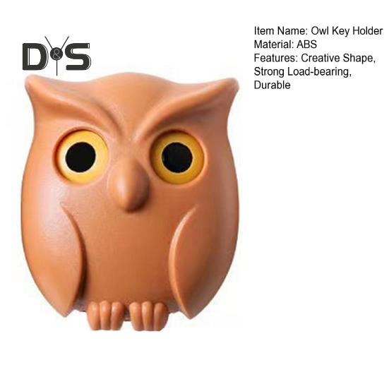 Llavero magnético con forma de búho, con forma de guiño, capacidad de carga de 5,5 lb, fácil de instalar, mini llavero de búho, decoración para colgar en la pared.