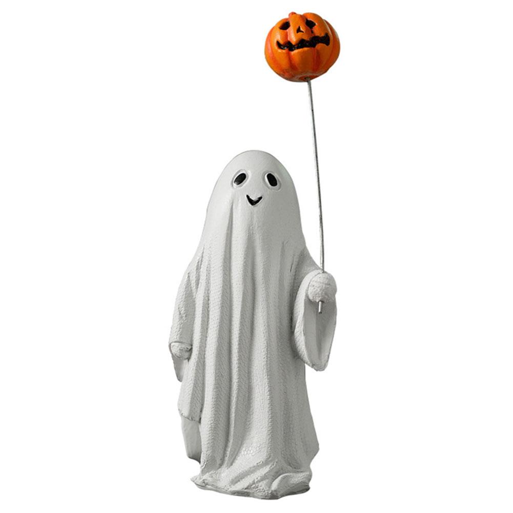 Halloween Resin Ghost Pumpkin Figurine Pumpkin Balloon Figurine for Table Centerpieces Shelf Ornaments
