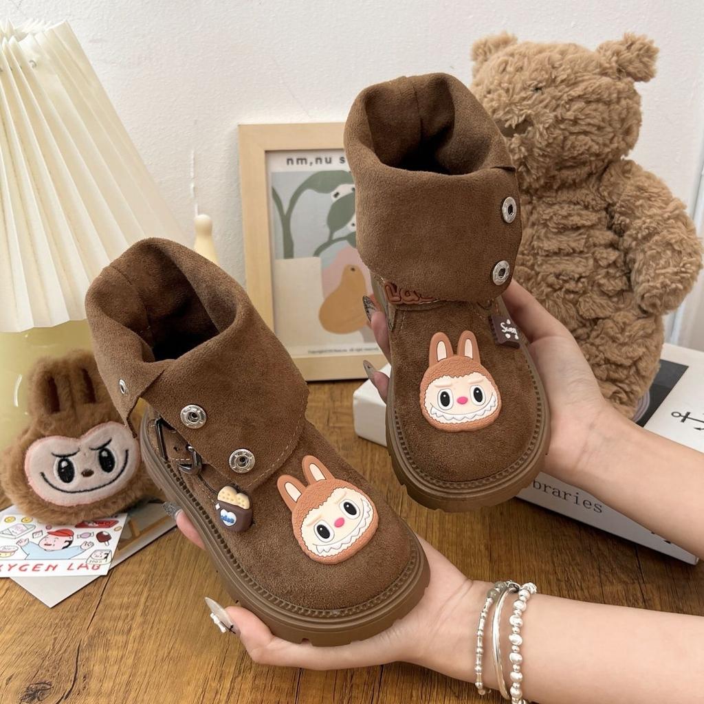 Modische zweiteilige Kinder-Stiefeletten für Herbst und Winter, niedliche Stiefeletten für Mädchen