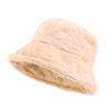 Simple and Versatile Autumn and Winter Imitation Rabbit Fur Basin Hat, Sun Hat, Outdoor Warm Bucket Hat JDPM-