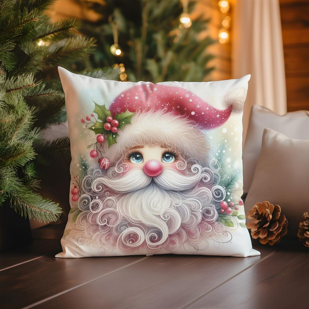 Home Decor Jolly Santa Dancing: Festive Christmas Pillow Cover Pattern Cushion Cover Suitable For Sofa Bedroom Car Pillow Cover