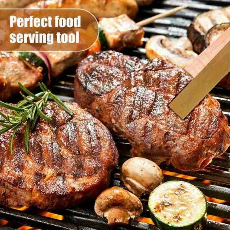 10pcs Mini Bamboo Disposable Bread Tongs Toast Tongs Disposable Cooking Tongs Food Serving Clips For Hotel/Restaurant 25g/35g/50g/65g