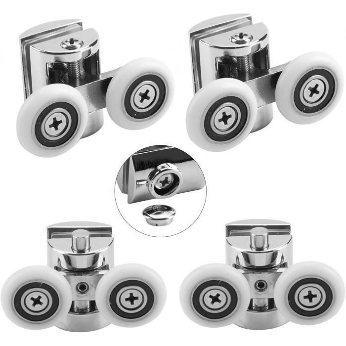 Roulettes Doubles - PETITES ECREVISSES - Lot de 4 - 23 mm - Alliage de Zinc - Salle de Bain
