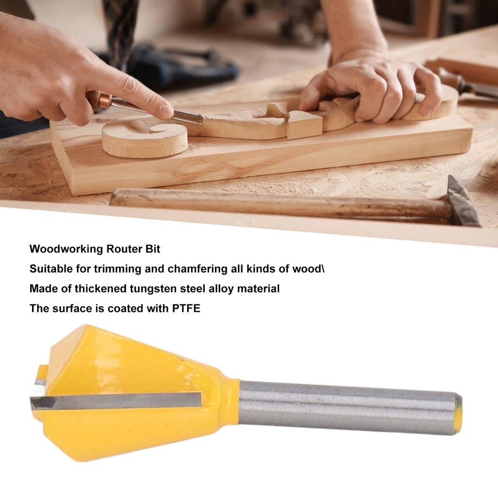 Woodworking Dovetail Router Bit 1Celsius4in Shank Tungsten Steel Alloy Router Bit for Trimming