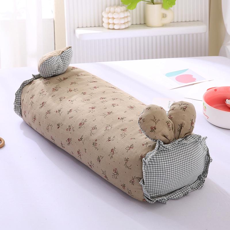 Pure Cotton Cartoon Buckwheat Pillow - Breathable, Sweat-Absorbent, Herbal Core, Removable & Washable Cover, Ideal for Kids & Students.