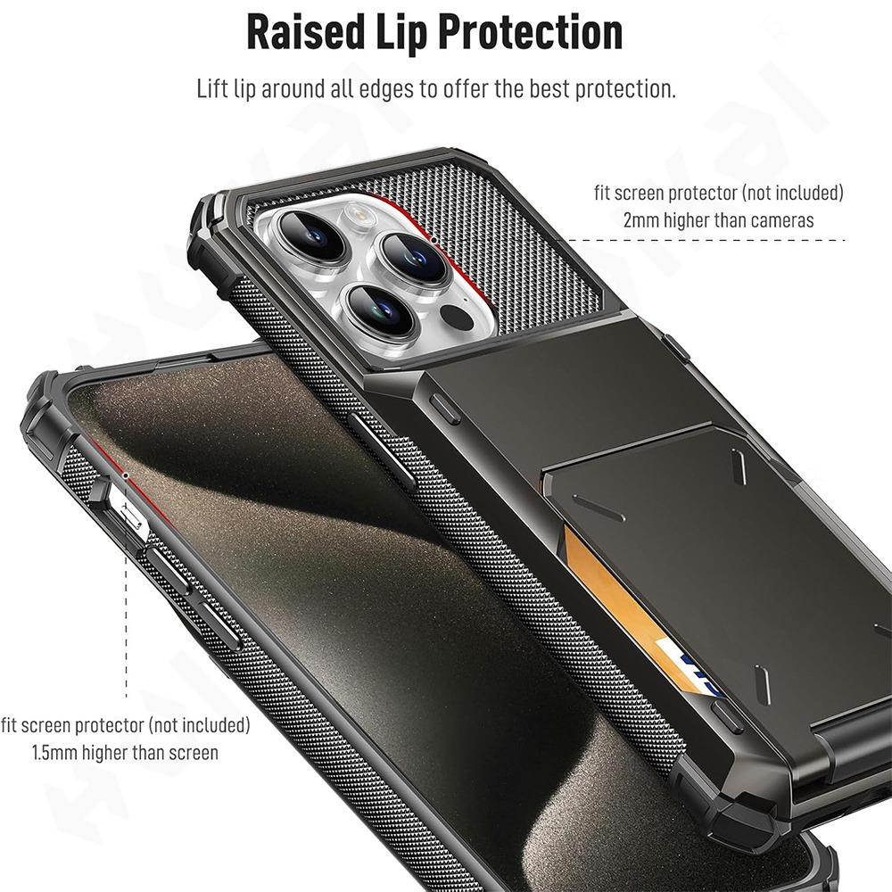 Hülle für iPhone 16 15 14 13 12 11 Pro Max X XR XS 7 8 Plus Brieftaschenhülle Kartenhalter ID Slot Scratch Bumper Robuste TPU-Hülle für Samsung S24 S23 Utlra