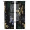 Butterfly Watercolor Plant Vintage Tulle Curtains For Living Room Sheer Curtain For Bedroom Kitchen Blinds Voile Curtains