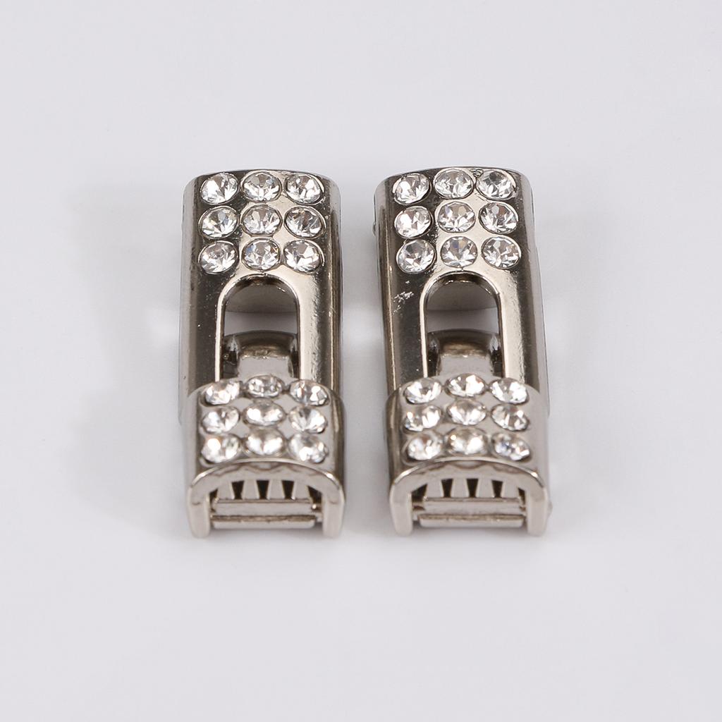 2 Pcs with Bling Diamond Charms the Sneaker Buckles,Diamond shoelace buckle,Lazy man's shoelace buckle,black,silver,golden