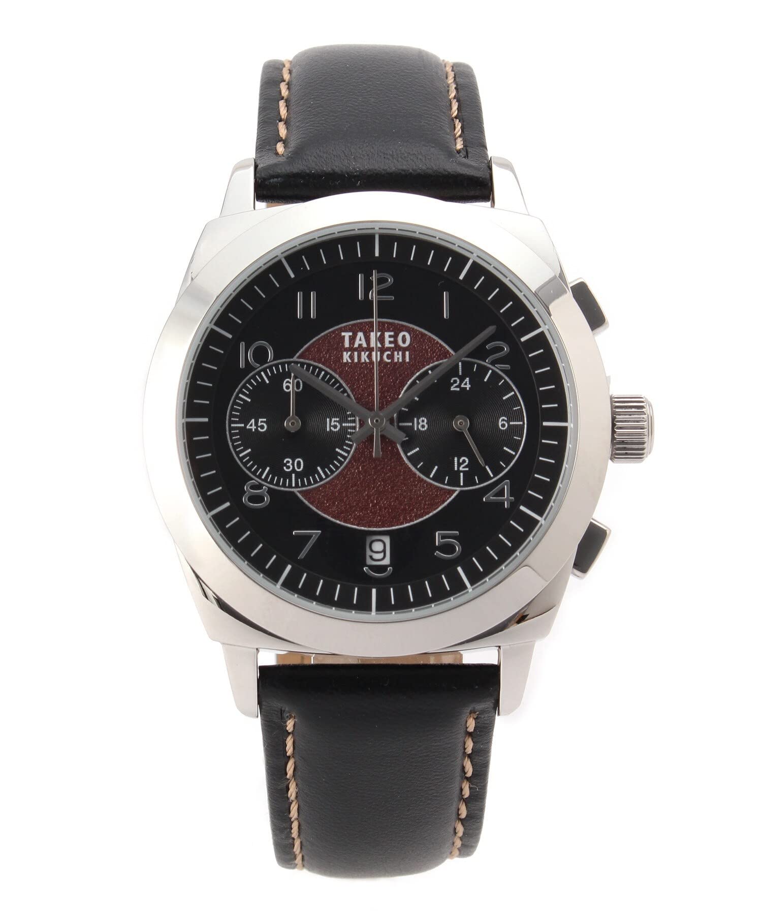 

[Takeo Kikuchi] Watch Center 2 Counter Chronograph Watch [Men s Watch] 07001443 Men s Black (019) 00