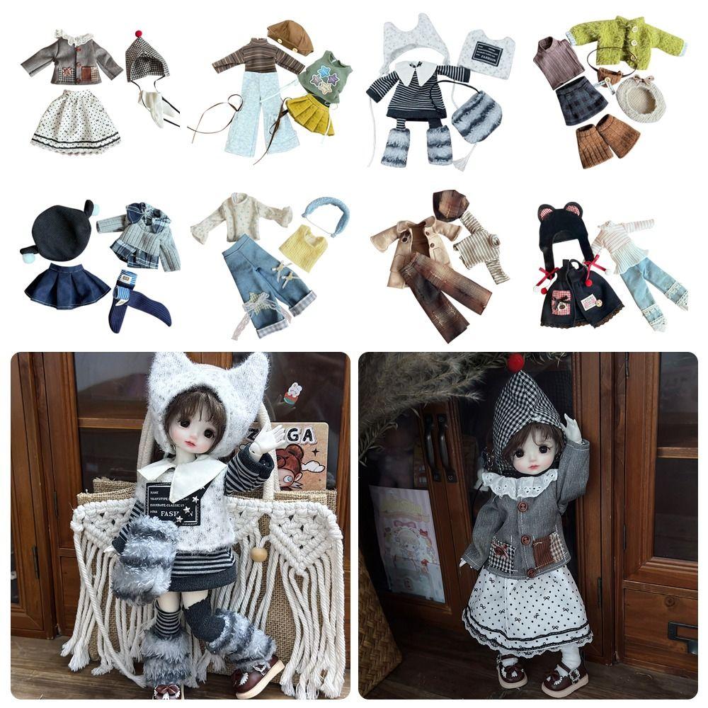 30cm Size Doll Casual Set 1/6 Scale Doll Clothes New Collection BJD Doll Dress  For Girls