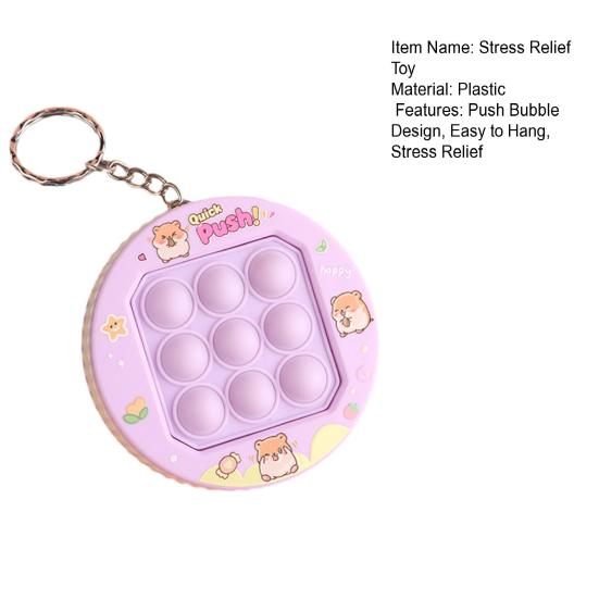 Push Bubble Spielkonsolen Schlüsselanhänger Stressabbau Mini Blasenplatzen Spielmaschine Fidget Spielzeug Rucksack Tasche Geldbörse Anhänger Partygeschenke