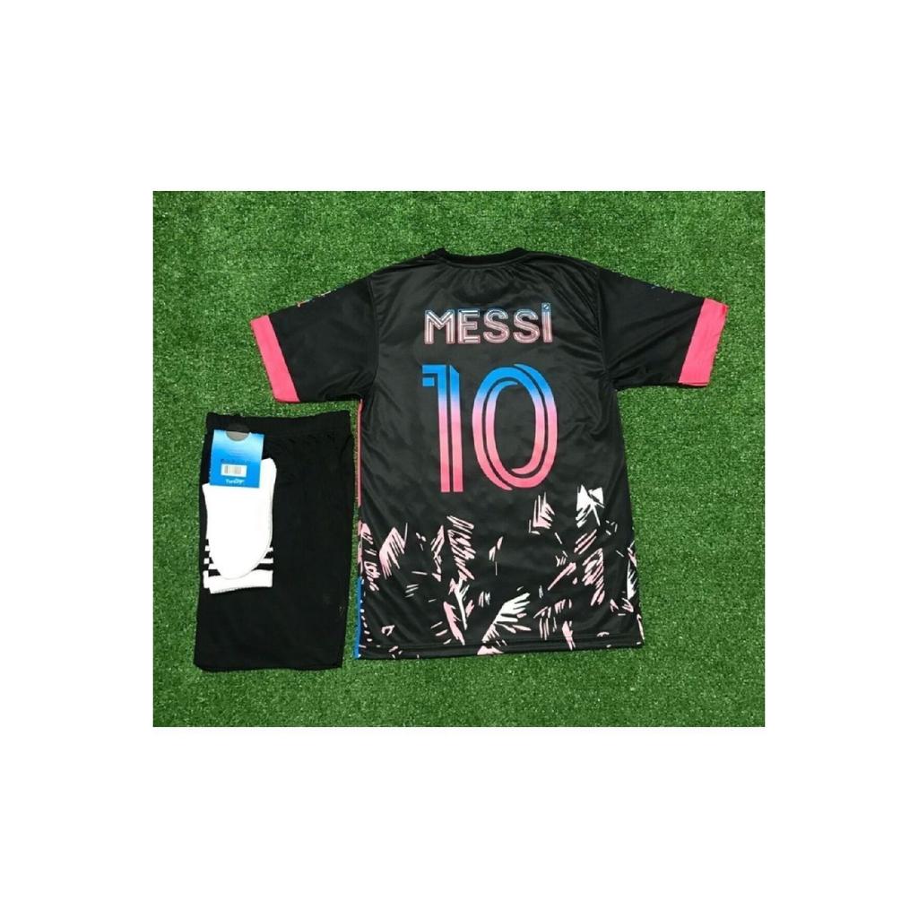 Miami 2023/24 New Season Lionel Messi Kids Jersey Set Of 3 (black)