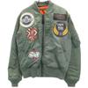 MA-1 Flight Jacket M Khaki Men's Used