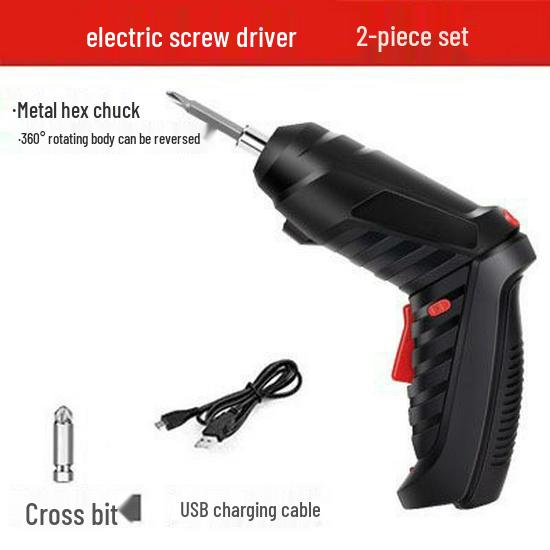 Rechargeable 3.6V Mini Electric Screwdriver & Drill Set with Lithium Battery