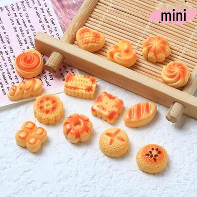 Mini Bread Food Play DIY Cream Glue Resin Jewelry Accessories