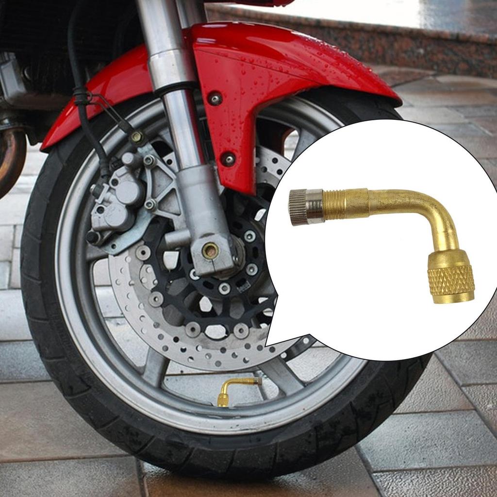 Motorcycle Air Valve, Tire Valve Extension Adapter, 90° Extension, L-Type, Air Valve, For Moped