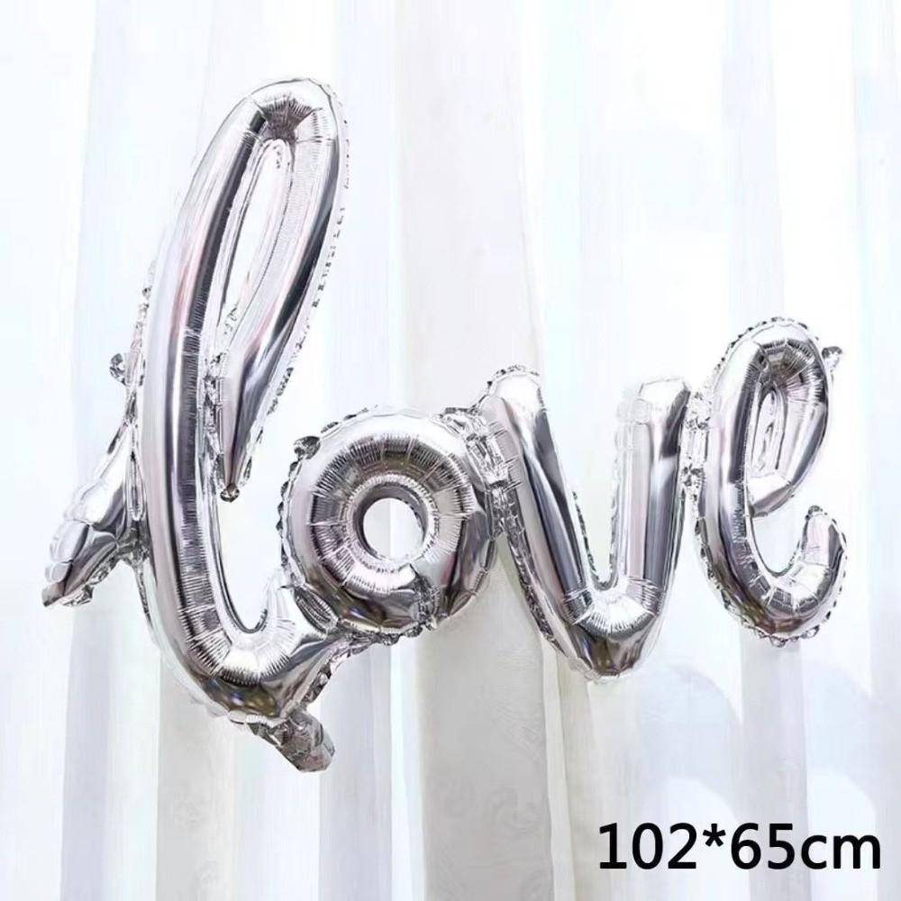 Love Heart Shaped Valentine's Day Balloon DIY Aluminum Film Aluminum Foil Balloons Large Inflatable Love Balloon Valentine's Day