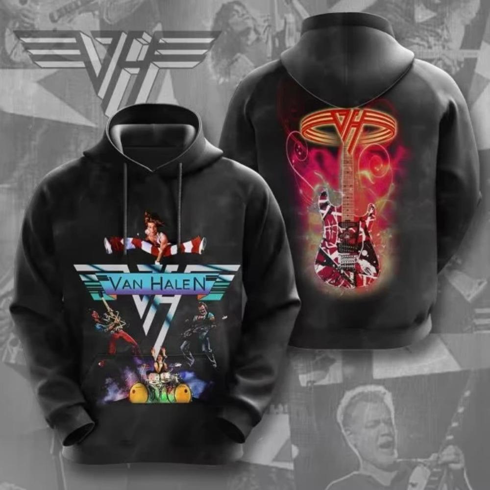 Pánská mikina Nová Heavy Metal Rocková kapela Van Halen 3D potisk Mikiny Pánské Dámské Módní Nadměrná velikost Mikina S kapucí Mikina Kabát Pánské oblečení