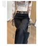 Women's Cement Grey High Waist Wide Leg Jeans - Slimming, Versatile, Trendy Spring & Autumn Pants