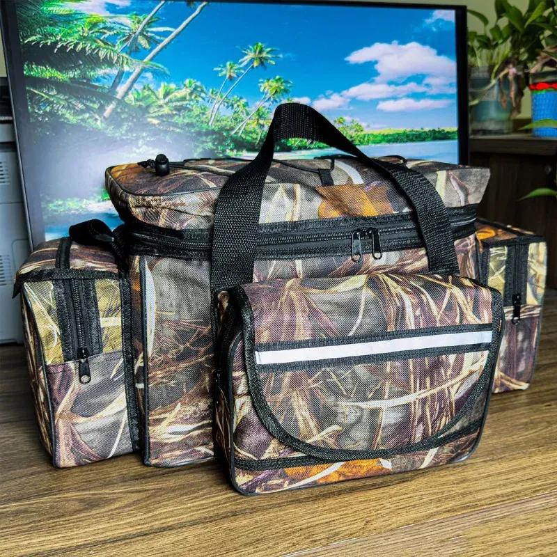 Large Capacity Fishing Gear Bag, Waterproof Fishing Gear Storage Bag, Outdoor Travel Shoulder Bag, Cross Bag Fishing Equipment