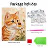 Frameless Pearl Painting Kit Cute Cat Pattern DIY 3D Bead Art Canvas Relaxing Handmade Craft for Adults Home Decor