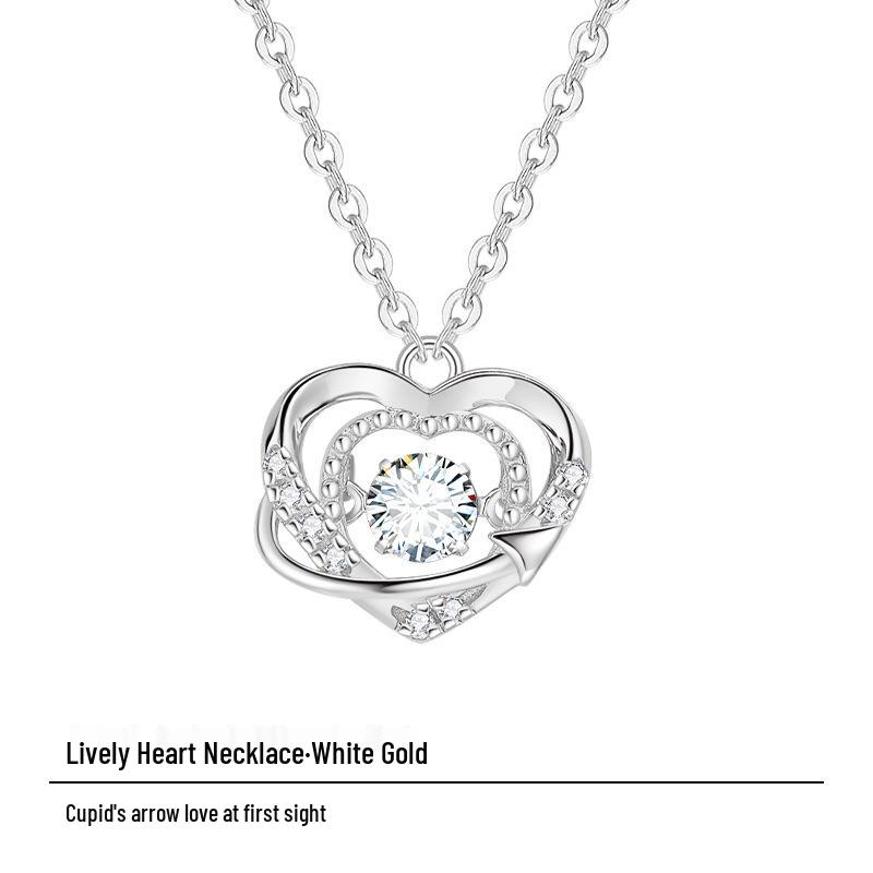 

Heart Necklace for Women - S925 Sterling Silver, Exquisite Craftsmanship, Fade-Resistant, Valentine s Day Gift 925 Sterling Silver