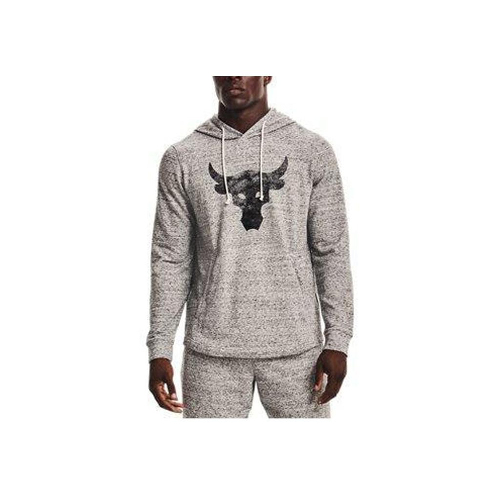Under Armour Project Rock Johnson Training Hoodie Men Hoodies Gray 1367107-112