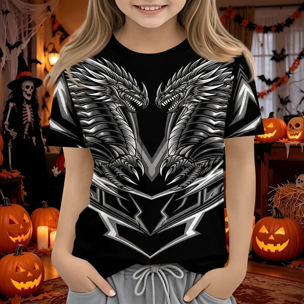 Kids Halloween Short Sleeve T-Shirt for Boys and Girls