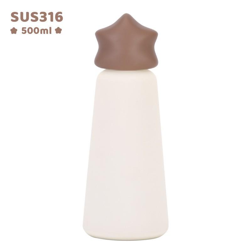 500ml Stainless Steel Vacuum Insulated Travel Mug Kids Students Outdoor Sports Portable Star Design