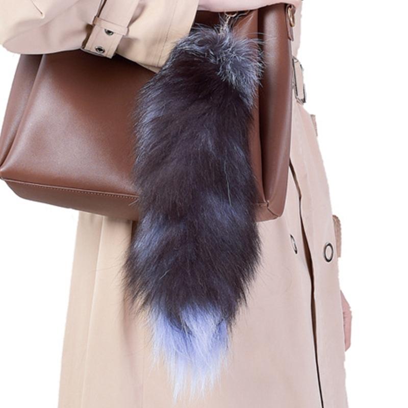 Long Animal Tail Keychain Key Holder with Keychain Clip, Plush Tail Charm Keychain Purse Bag Charm Keychain Pendant