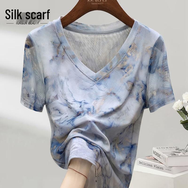 

Women s V-Neck Color Block Slim Fit Short Sleeve T-Shirt L