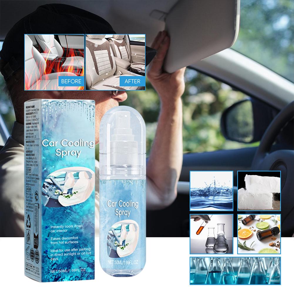 Car Cooling Spray Rapid Temperature Reduction For Summer,Non-Flammable Mist,Long-Lasting R Safe P1B2