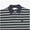 Maison KiTsun  Profile Fox Head PaTch Tricolor STripe Polo T shirT Om00209kj7010