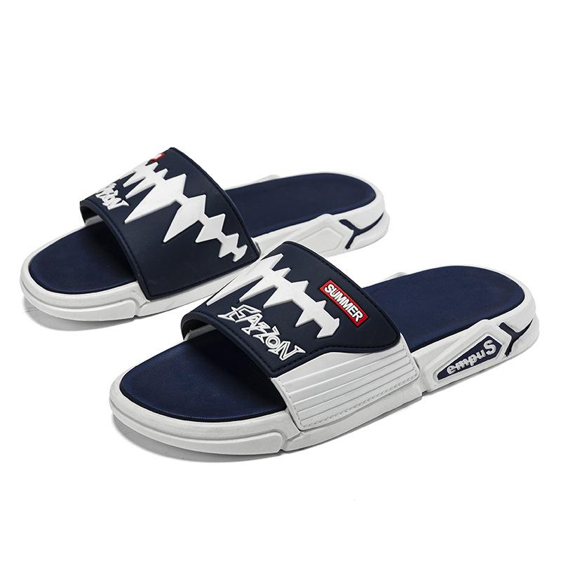 Slippers men's summer new fashion outer wear beach shoes soft sole outdoor personality couple cool slippers women
