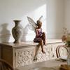 Ornamento Artigianale in Resina Fiore Fatato Sogno Nordico - Carino e Creativo Decorazione da Tavolo per Cuore Femminile