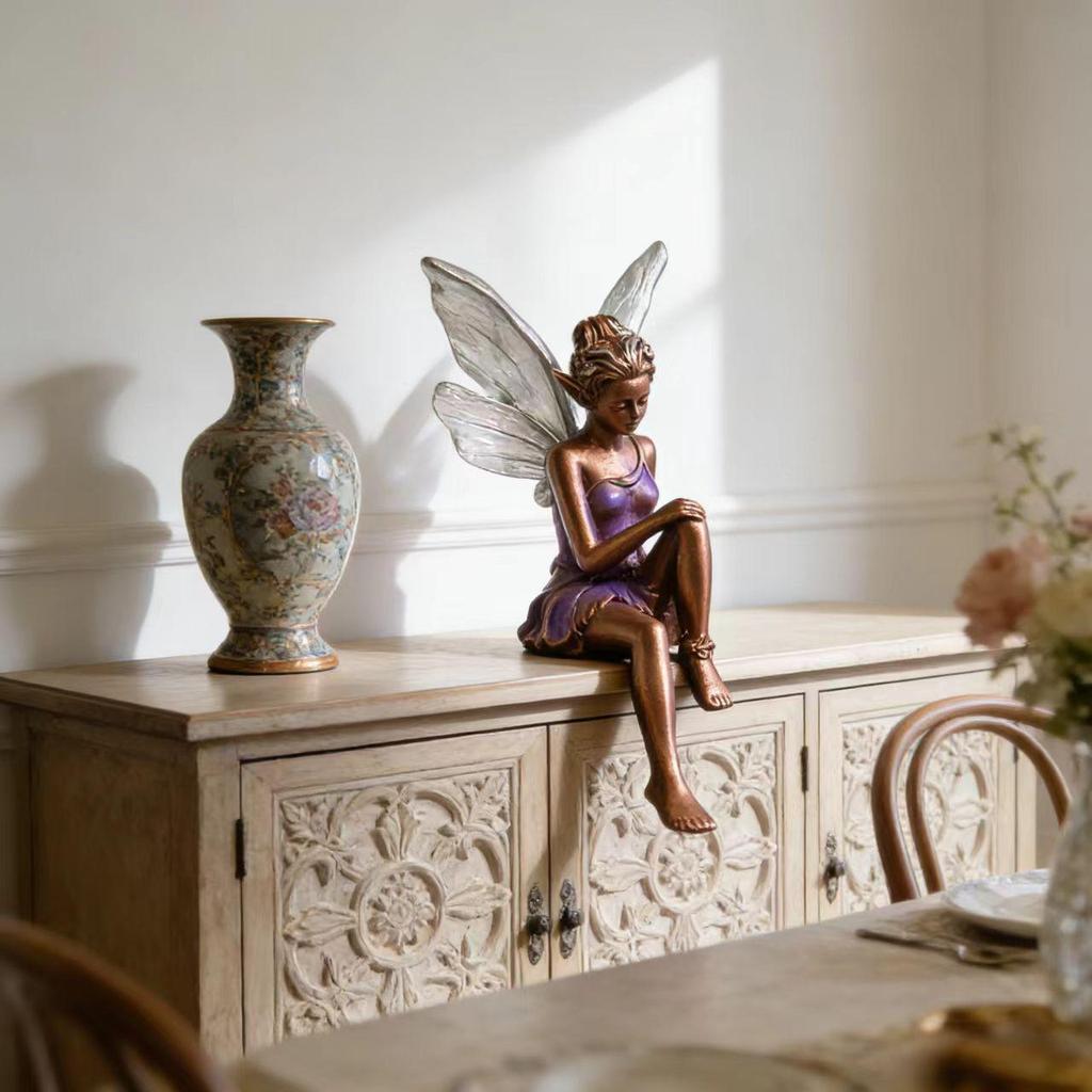 Ornamento Artigianale in Resina Fiore Fatato Sogno Nordico - Carino e Creativo Decorazione da Tavolo per Cuore Femminile