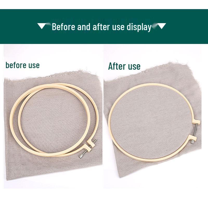 Bamboo-Style Adjustable Mini Embroidery Hoop - Handmade Cross Stitch & Weaving Frame