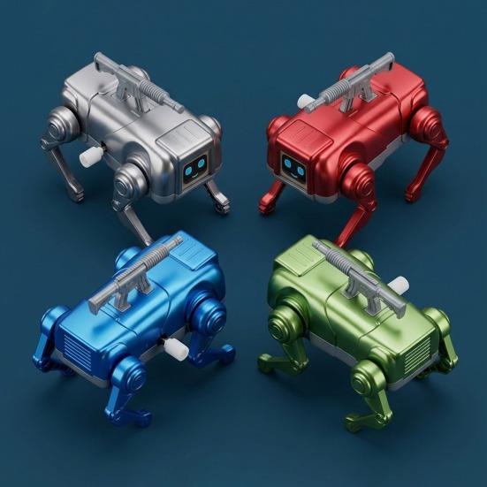 Yousheng Aufziehbares Mechanisches Hundespielzeug zum Spazierengehen, Roboterhund Schreibtischspielzeug zur Linderung von Stress und Angst, Interaktives Uhrwerk-Hundespielzeug für Kinder