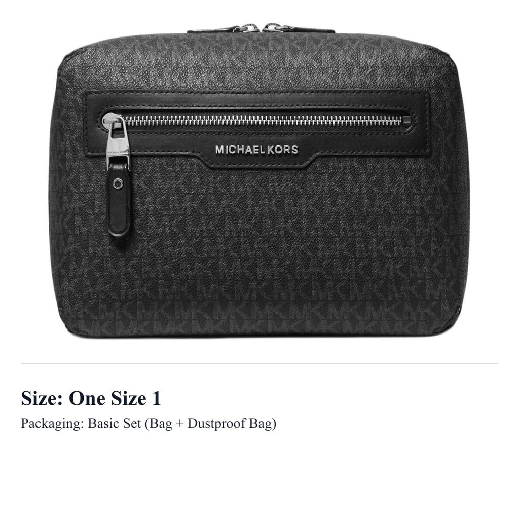 Michael Kors Hudson Artificial Leather Toiletry Bag Men's Black 33S4LHUN8B-BLACK