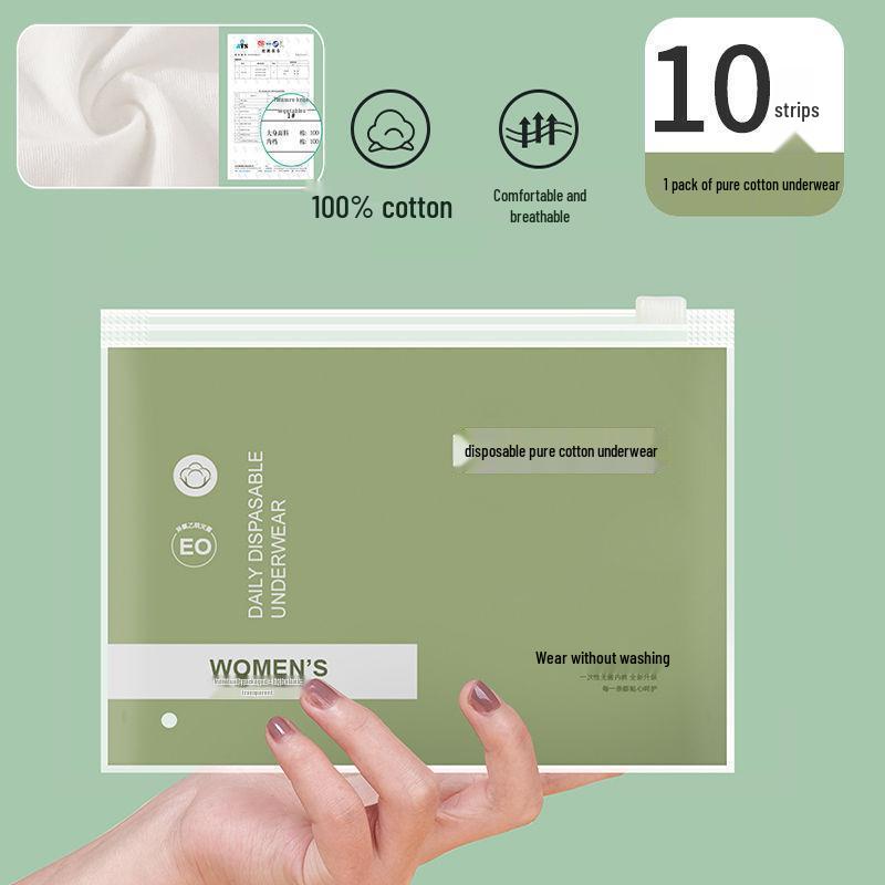 Sterile Disposable Women's Cotton Underwear - Travel, Maternity, Postpartum, Large Size