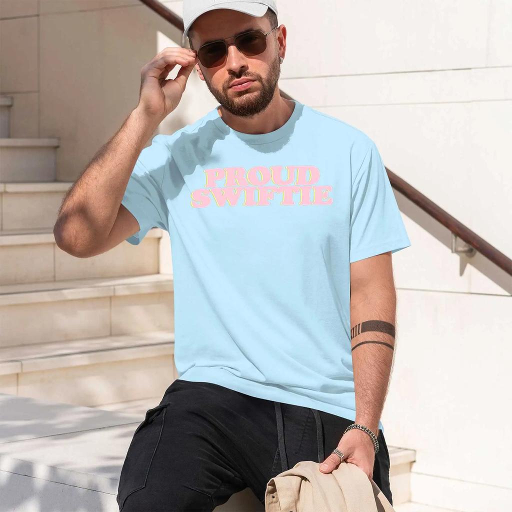 Proud Swiftie 2026 New Fashion Heavyweight Hot Selling Retro Printed Pattern Fun Round Neck Tshirt For Daily Comfort