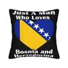 Decorative Pillowcase Bosnia and Herzegovina Flag Merchandise Home  Throw Pillow Case Cover Zippered Multi-Size