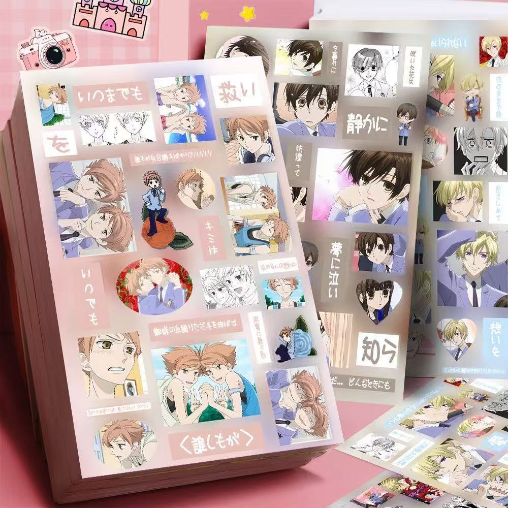 8pc Stickers Ouran High School Collage Two-dimensional Animation Character Sticker Book Cute Creative Decoration Notebook Gift