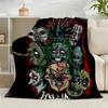 1PC Rock Music Slipk-not  Flannel Blanket Gift, Suitable for Both Men And Women, Soft Ideal for Beds And Sofa, Birthday Or Christmas Gift