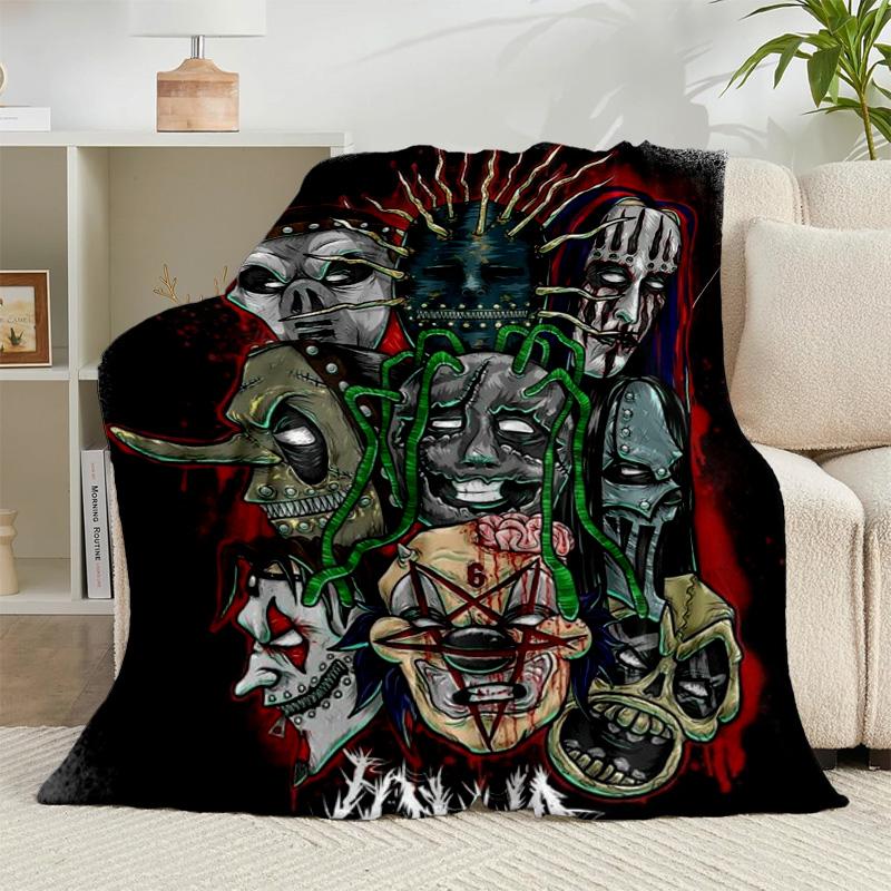 1PC Rock Music Slipk-not  Flannel Blanket Gift, Suitable for Both Men And Women, Soft Ideal for Beds And Sofa, Birthday Or Christmas Gift