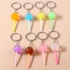 Jelly-colored Lollipop Keychain 3D Food Candy Key Rings Simulation Lollipop  Handbag Pendants