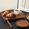 Traditional Japanese Elevated Serving Tray Natural Finish High Foot Display Tray for Food Fruits and Decors Storage