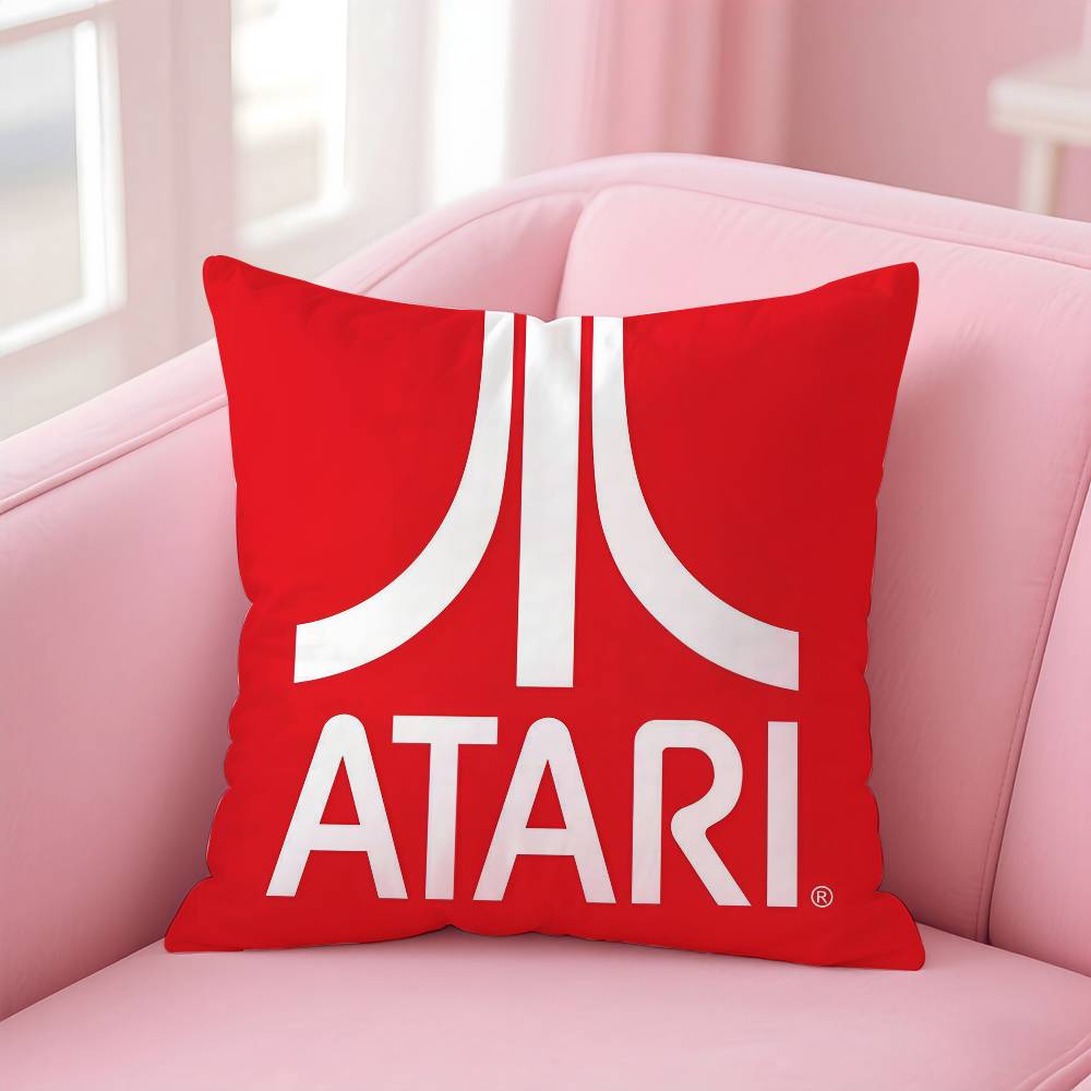 Hot A-Ataris Game Logo Pillow Case Anti-dustmite Pillowcase Invisible zipper silky short plush Sofa cushion cover